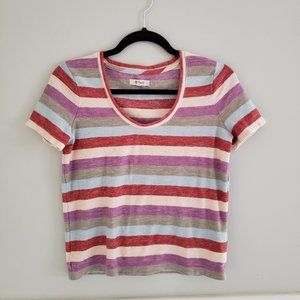 MADEWELL Scoop Neck Stripe Short Sleeve